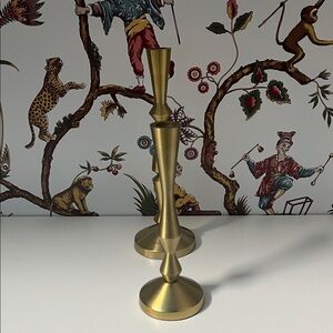 Cost Plus World Market Gold Totem Taper Holder